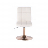 Kosmetická židle TOLEDO na zlatém talíři - bílá