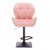 Barová židle MILANO MAX na černé podstavě - růžová