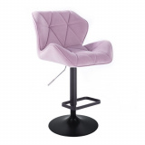 Barová židle MILANO VELUR na černém talíři  - fialový vřes