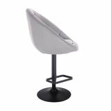 Barová židle VERA na černém talíři - šedá