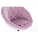 Barová židle VERA VELUR na černém talíři - fialový vřes