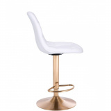 Barová židle SAMSON na zlatém talíři - bílá