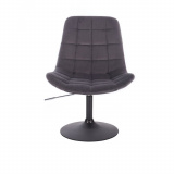 Kosmetická židle PARIS VELUR na černém talíři - šedá