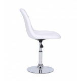 Kosmetická židle SAMSON na stříbrném talíři - bílá