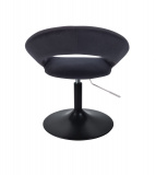 Kosmetická židle NAPOLI VELUR na černém talíři - černá