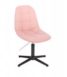 Kosmetická židle SAMSON na černém kříži - růžová