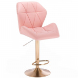 Barová židle MILANO MAX na zlatém talíři  - růžová