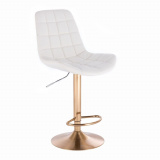 Barová židle PARIS na zlatém talíři  - bílá