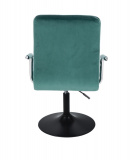 Kosmetická židle VERONA VELUR na černém talíři - zelená