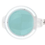 Lampa s lupou LED MOONLIGHT 8013/6" bílá k uchycení ke stolu 