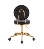 Kosmetická židle PORTO - černo zlatý