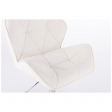Kosmetická židle MILANO na kulaté podstavě bílá