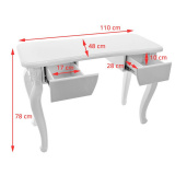 Kosmetický stolek SONIA 2049 STYL bílý