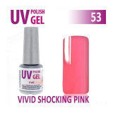 53.UV gel lak na nehty hybridní VIVID SHOCKING PINK 6 ml