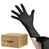 Jednorázové nitrilové rukavice černé - velikost L - karton 10ks