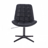 Kosmetická židle PARIS na černém kříži - černá
