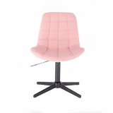 Kosmetická židle PARIS na černém kříži - růžová