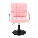 Kosmetická židle VERONA na černém talíři - růžová