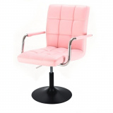 Kosmetická židle VERONA na černém talíři - růžová