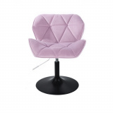 Kosmetická židle MILANO VELUR na černém talíři - fialový vřes
