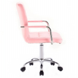 Kosmetická židle VERONA na podstavě s kolečky růžová