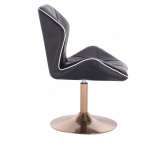 Kosmetická židle MILANO MAX na zlatém talíři - černá